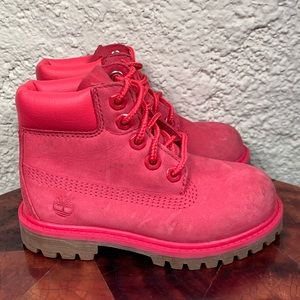 Timberland Waterproof Pink Boots Size 8